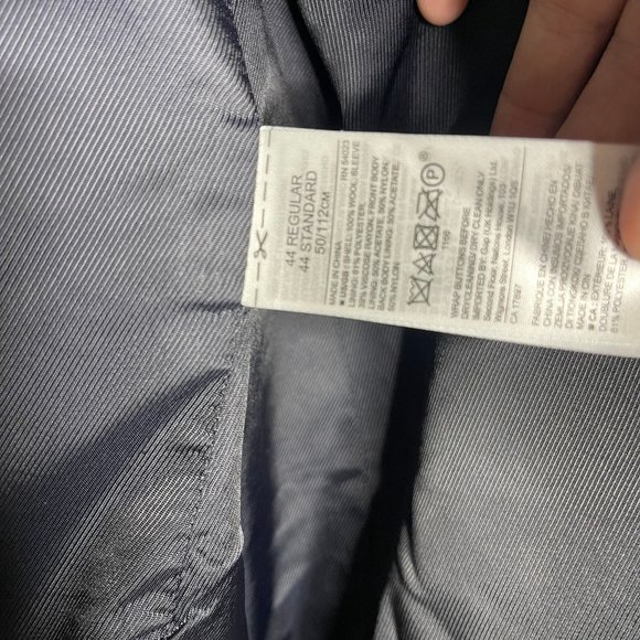 Banana Republic Blue Plaid Wool Blazer Sport Coat Size 44  Guabello - Picture 3 of 6